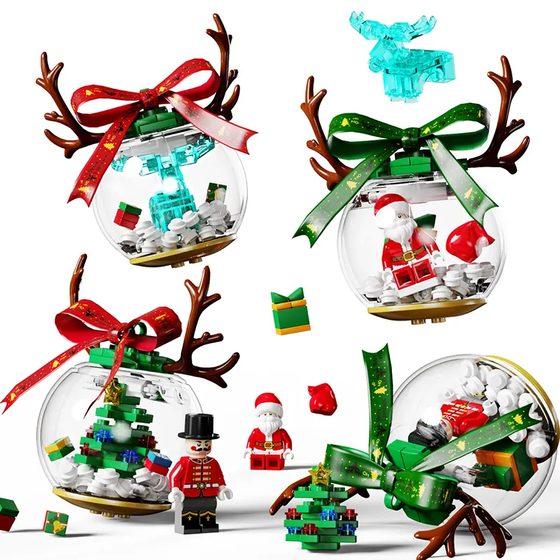 休日の赤ちゃんの子供のためのクリスマスボールツリークリスマスクリスタルボールブロックおもちゃビルディングブロックおもちゃ