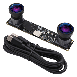 ELP sincrono Stereo 60fps 3840 x1080 Dual Lens modulo fotocamera USB Mini 80*16.5mm Webcam Camera per Raspberry Pi Jetson Nano - Product Image 1