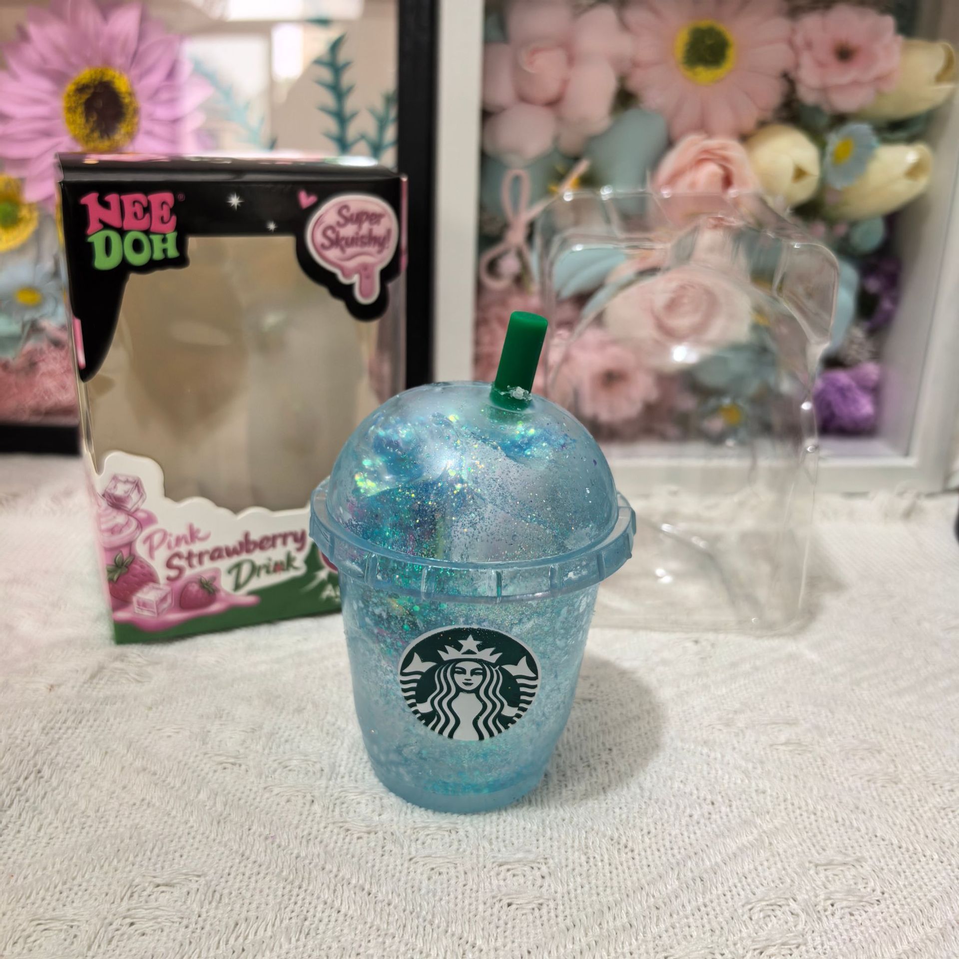Sirop de malt de grande tasse de lait Starbucks bleu