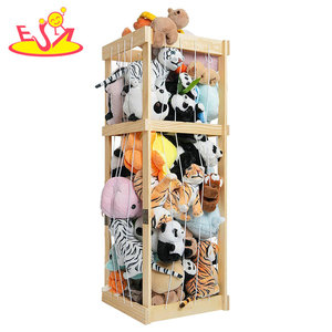 Xoay bằng gỗ sở thú theo chủ đề đồ chơi sang trọng Tổ Chức-nhiều lớp hình trụ Thú nhồi bông lưu trữ giá với "sở thú của chúng tôi" dấu hiệu w08c409 - Product Image 6