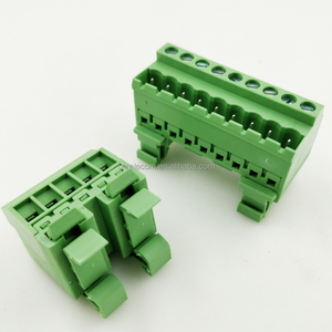 2EDG-VK-5.08 DIN Rail <strong>Type</strong> Track <strong>Fixed</strong> Pluggable <strong>Terminal</strong> <strong>Block</strong> with 15mm Aluminum Rail - Product Image 1