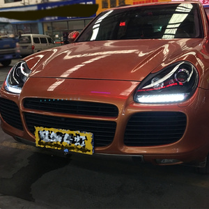 ชุดไฟหน้าสำหรับชุดประกอบไฟหน้าแบบ LED สำหรับรุ่น03-06 Porsche Cayenne Cayenne06เลนส์ไฟกลางวันแบบ LED
