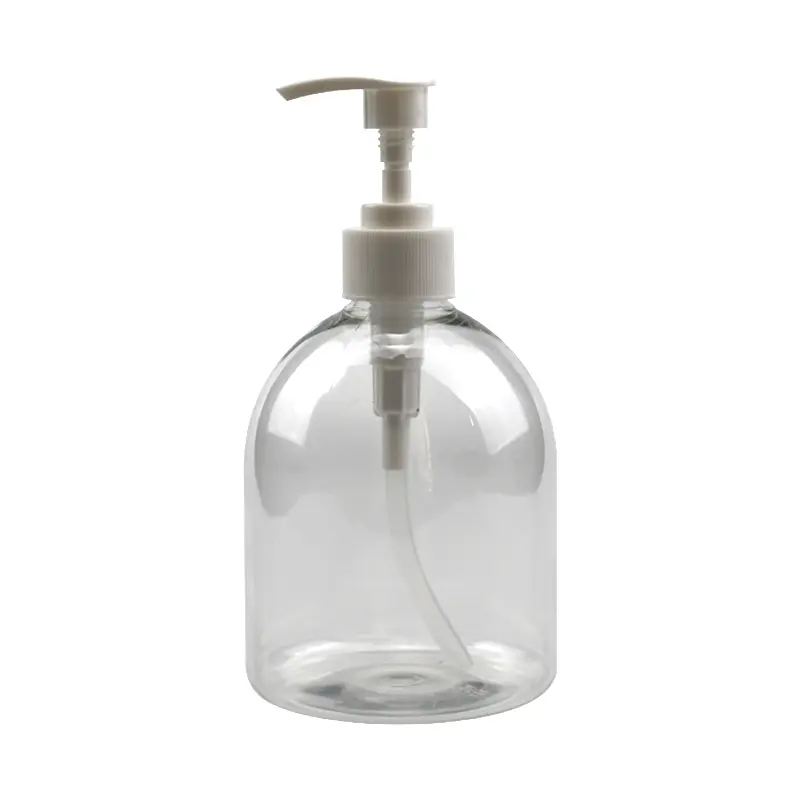 Dispensador de cosméticos transparente esmerilado personalizable, prensa de tubo, botellas pequeñas de loción de flores, color marrón