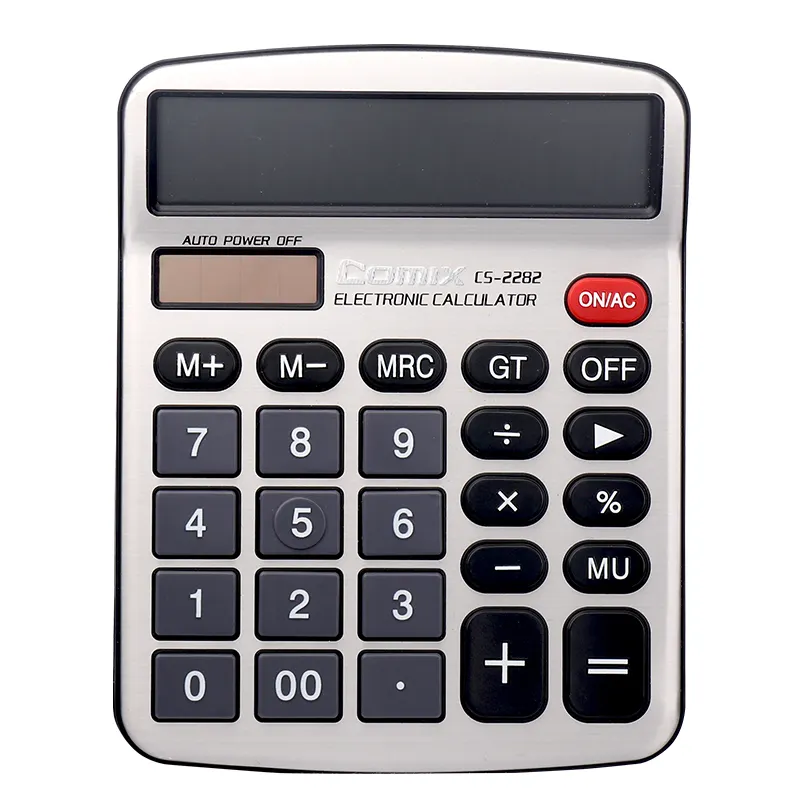 Comix Лидер продаж, 12-значные двухсторонние аккумуляторы и солнечные настольные финансовые калькуляторы с легко нажимаемыми большими кнопками