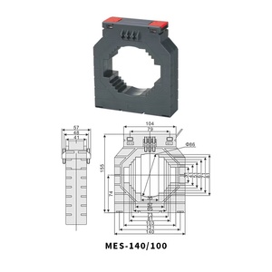 MES 140/100 Serie 3000-5 Einphasen-Split-Core-Stromwandler Eingang 6kV Ausgang 9V - Product Image 1