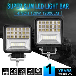 25มม. 45มม. DC9-36V 126รูรับแสง42 Led ระบบไฟส่องสว่างอัตโนมัติหลอดไฟ Led 5OMM อลูมิเนียมสากล6OMM W ไฟทำงานสำหรับรถยนต์ - Product Image 2