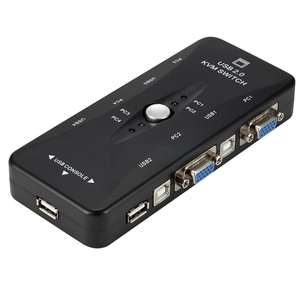 ホットセール4ポート2 VGA USB KVMスイッチスプリッタオートコントローラーキーボードマウスプリンター1920*1440まで - Product Image 3