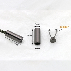 Bán buôn tùy chỉnh dây kim loại khóa Kẽm hợp kim dây Stopper cho dây rút End mũ - Product Image 5