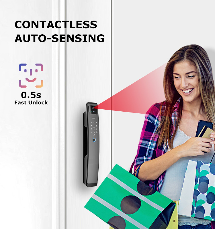 Full-Automatic Intelligent Fingerprint Key Digital Smart Lock Wifi Tuya Face Recognition Door Lock