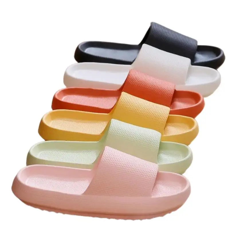Sandal selop wanita, sandal jepit awan dalam ruangan EVA sepatu rumah Platform wanita sandal pantai sandal Kamar musim panas