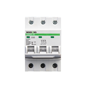 1A a 63A AC 230V/400V Mini disyuntor 1P <span class=keywords><strong>2P</strong></span> 3P 4P 63Amp Pole MCB con protección contra sobrecarga Din Rail montado en el RWM5-63 - Product Image 4