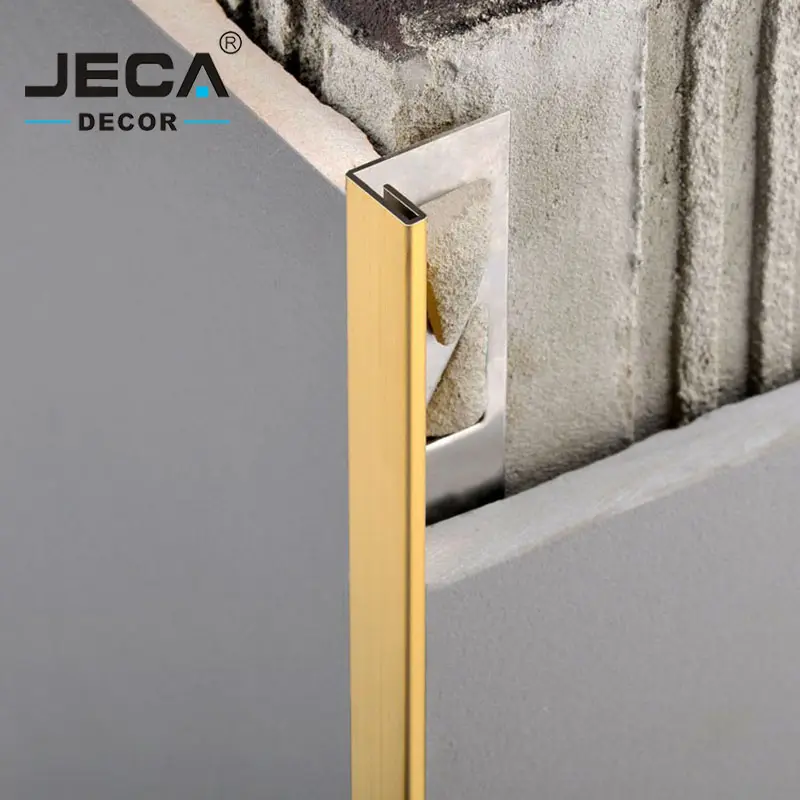 JECA Factory Direct Stainless Steel Tile Trim For Wall Edges Trang Trí 304 Chất Lượng Cao Gạch Edging Hồ Sơ Tường Cạnh Trim