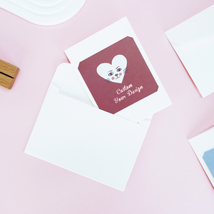 Biểu tượng tùy chỉnh in biết ơn thiệp chúc mừng Thẻ Giấy Cảm ơn bạn thẻ với phong bì dày - Product Image 1