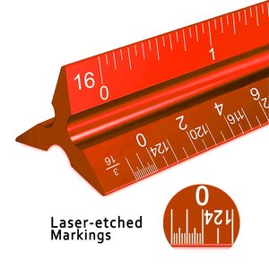 12 "mimari ölçekli cetvel alüminyum mimar ölçekli mimarlar için üçgen ölçekli cetvel, Draftsman - Product Image 2