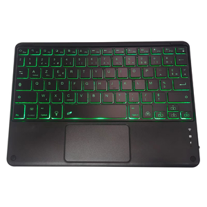 Teclado griego Bluetooth Teclado silencioso inalámbrico Bluetooth Silencioso inalámbrico Bluetooth Touchpad Teclado retroiluminado - Product Image 1