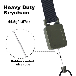 ตัวยึดป้ายเหล็กพร้อมรีล Carabinine Reel ตะขอรูปตัว D แบบยืดได้อเนกประสงค์ทำจากโลหะทนทานทนทาน - Product Image 4