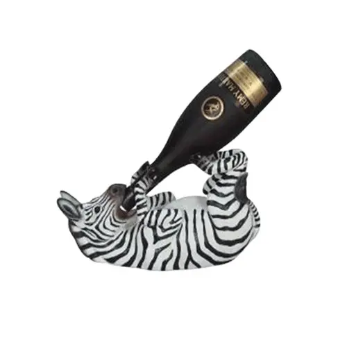 Neuheit home decor wein halter Dekorative Harz Zebra Wein Flasche Halter