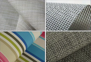 Polyester Sonnenschutz Schatten Rollos Jacquard Outdoor Sofa 1000d Muster PVC Stoff rolle