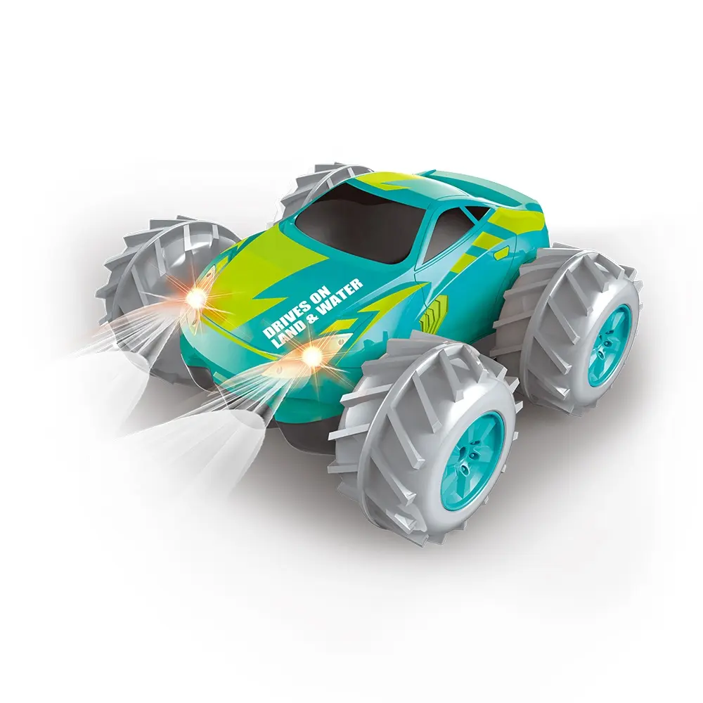 2.4 GHz 2 in 1 All Terrain 4WD RC di Prodezza di Terra e Acqua, monster Truck Impermeabile di Telecomando Barca Auto per I Bambini