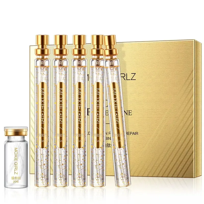 Oplosbare Eiwitdraad Nano Goud Essence Combinatie Goud Eiwit Peptide Set 24K Gouden Proteïne Lijn Essentie Vervaagt Fijne Lijnen