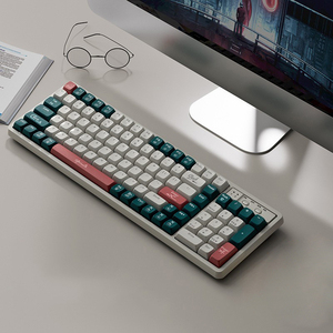 Tastiera meccanica cablata 102 tasti USB Gaming tre modalità di filo 2.4G wireless per Computer Desktop Computer portatile tastiera - Product Image 5
