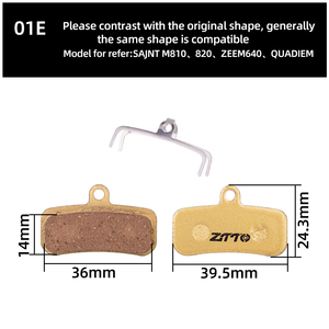 ZTTO 1 Pair Full Metal MTB Brake Pads Compatible MT200 M8000 M785 G03TI G04TI DB1 <strong>Level</strong> Guide <strong>Code</strong> DB1 BB5 BB7 CR MT2 MT4 Brakes - Product Image 6