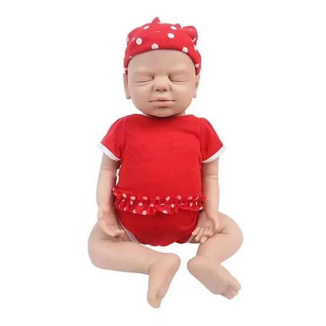 19 polegadas reborn dormir boneca do bebê, inteira de silicone bonecas recém-nascidos por atacado