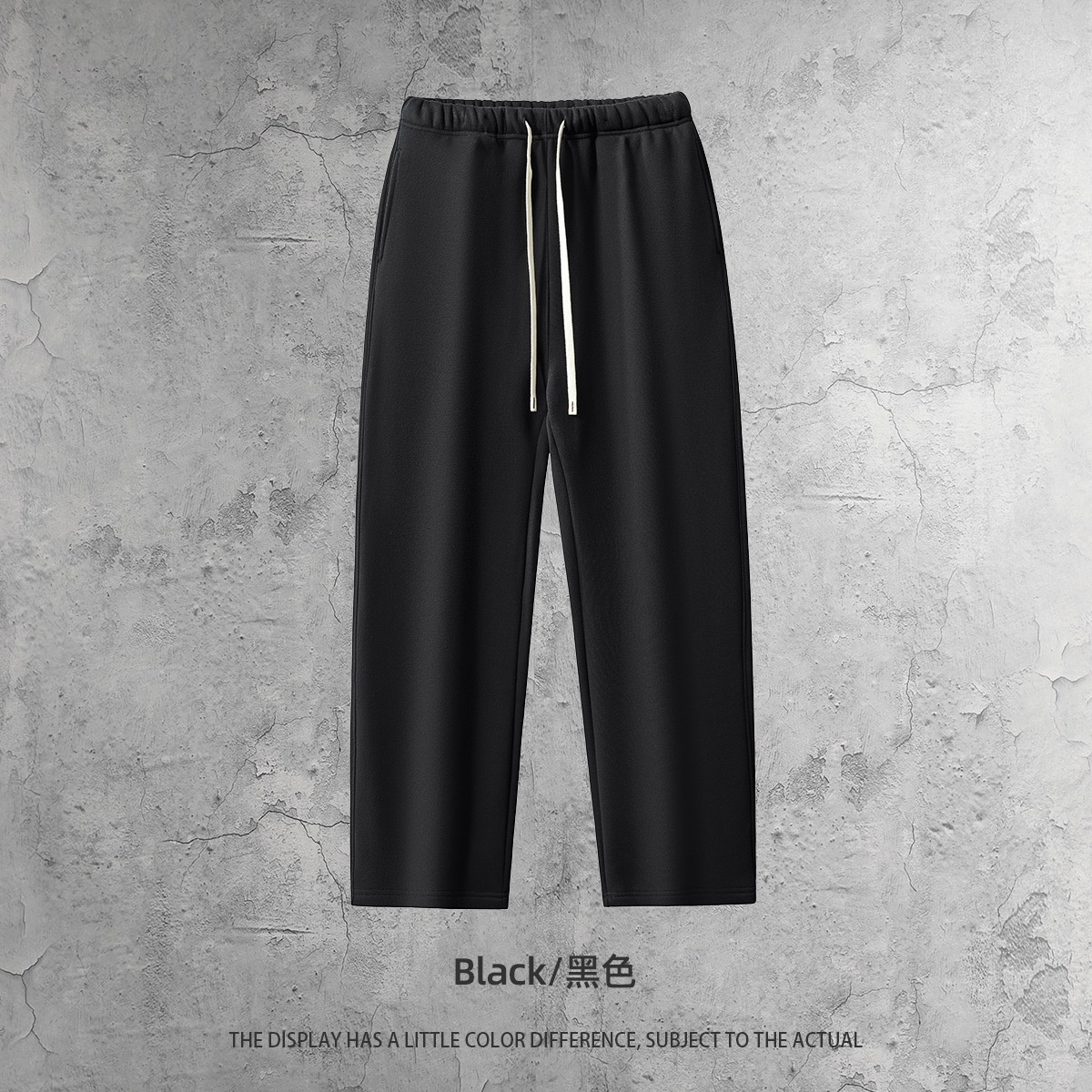 Straight leg pants-black