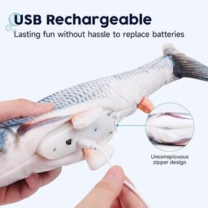 Juguetes para mascotas Flopping Fish Moving Cat Kicker Floppy Fish Wiggle Fish Catnip Motion Gatito Juguetes interactivos para gatos - Product Image 5