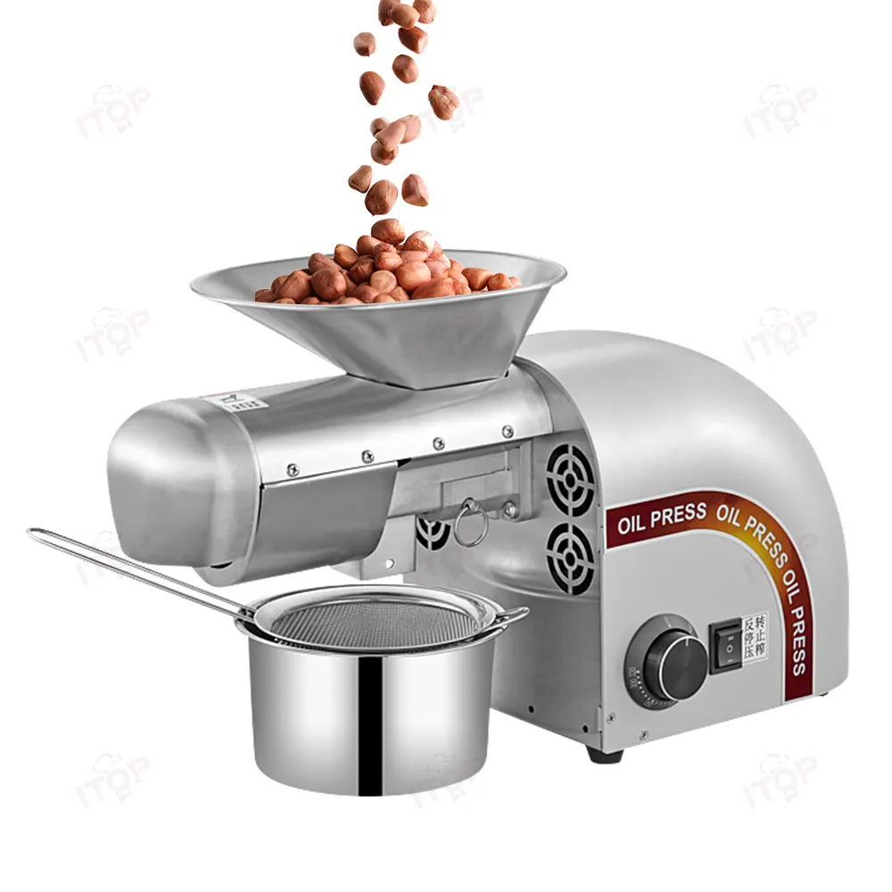 Piccola pressa per estrattore di olio per uso domestico semi di girasole di arachidi Mini frantoio domestico per uso in cucina