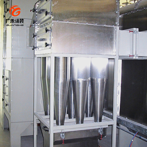 Hoch effiziente Pulver beschichtung anlage Produktions linie Kleine Zyklon-Spritz system kabine - Product Image 5
