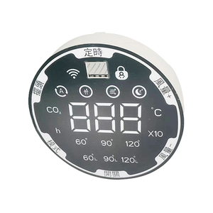 Quelle Fabrik Großhandel kunden spezifische Zeit Temperatur LED-Anzeige Lüfter Runde Farbe 7 Segment Digital LED-Lüfter Bildschirm - Product Image 3