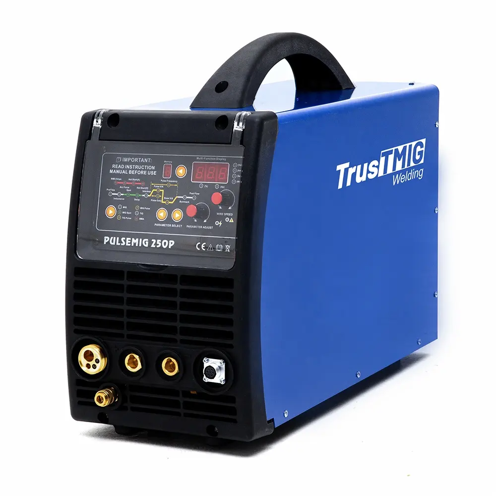 CC CV Multi Function 3IN1 250A Synergic Mig Pulse MIG Pulse TIG DC MMA Double Pulse MIG Welder With LED or LCD Display