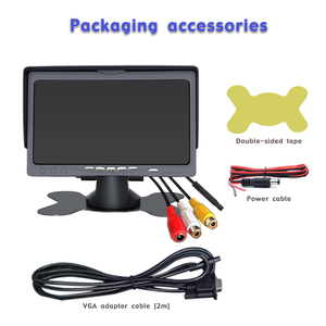 7 Inch VGA Small Size Screen <strong>BNC</strong> AV <strong>Input</strong> <strong>Tft</strong> <strong>LCD</strong> Display <strong>Monitor</strong> <strong>with</strong> Cross for Car Pc Cctv Ccd Camera - Product Image 4