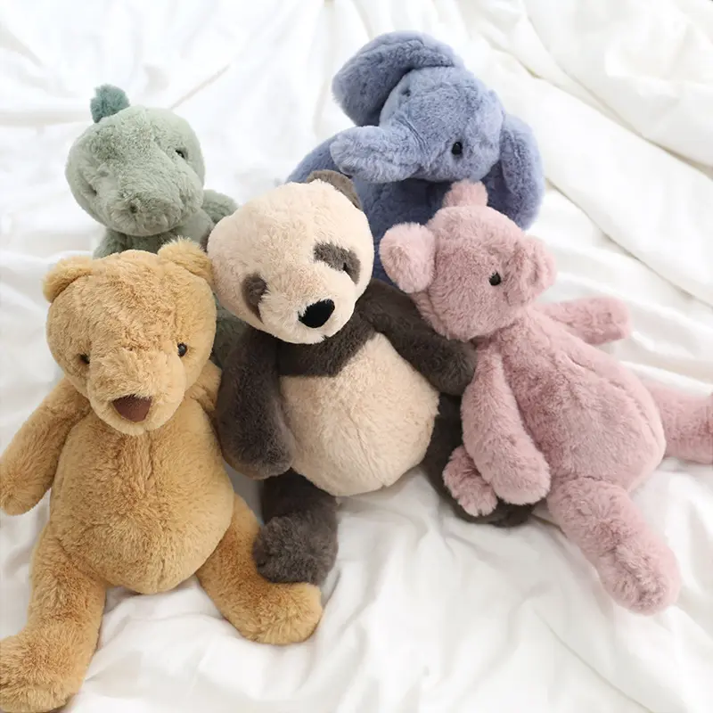 Vendita calda Cute Baby Elephant Pig Panda Bear Dinosaur Soft farcito Comforter peluche animali bambola giocattolo