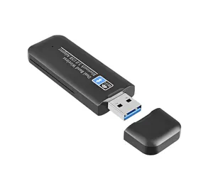 Scheda di rete wireless USB dual-band 1300M con dente blu WIFI due in uno per computer 2.4G/5G senza driver per scheda di rete wireless - Product Image 3