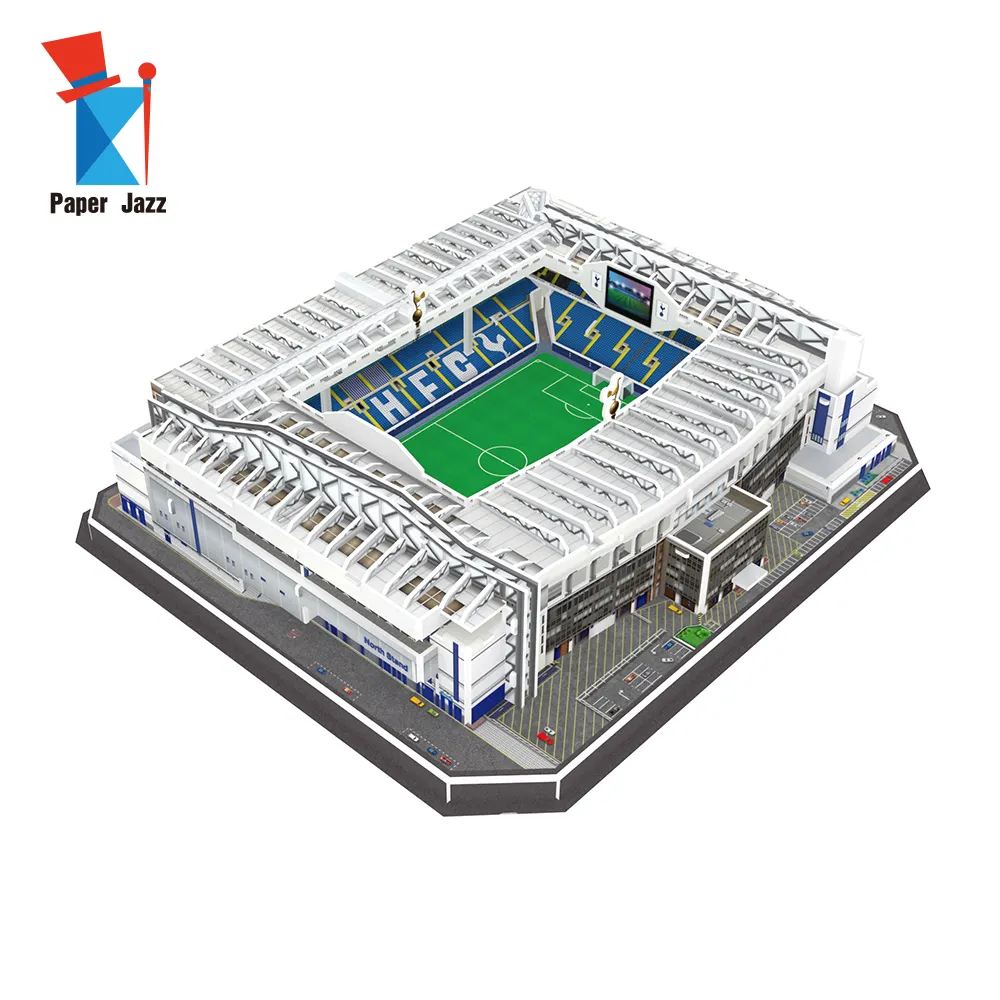 Modello di puzzle 3d di vendita caldo per puzzle dello stadio di calcio 3d della coppa del mondo dei bambini di 8 anni