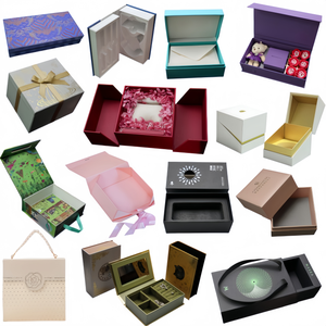 Handmade Sang Trọng Màu Hồng Các Tông Hộp Giấy Hình Chữ Nhật Hình Dạng Cho Đồ Trang Sức Đồng Hồ Robin Trứng Màu Xanh Giấy Hộp Quà Tặng - Product Image 5