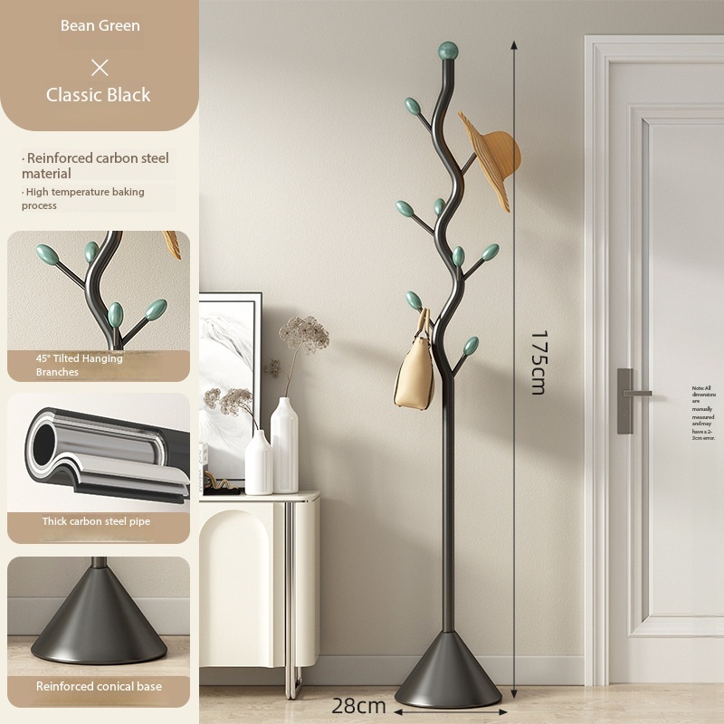 Staffa nera + gancio verde fagiolo-base conica rinforzata nera