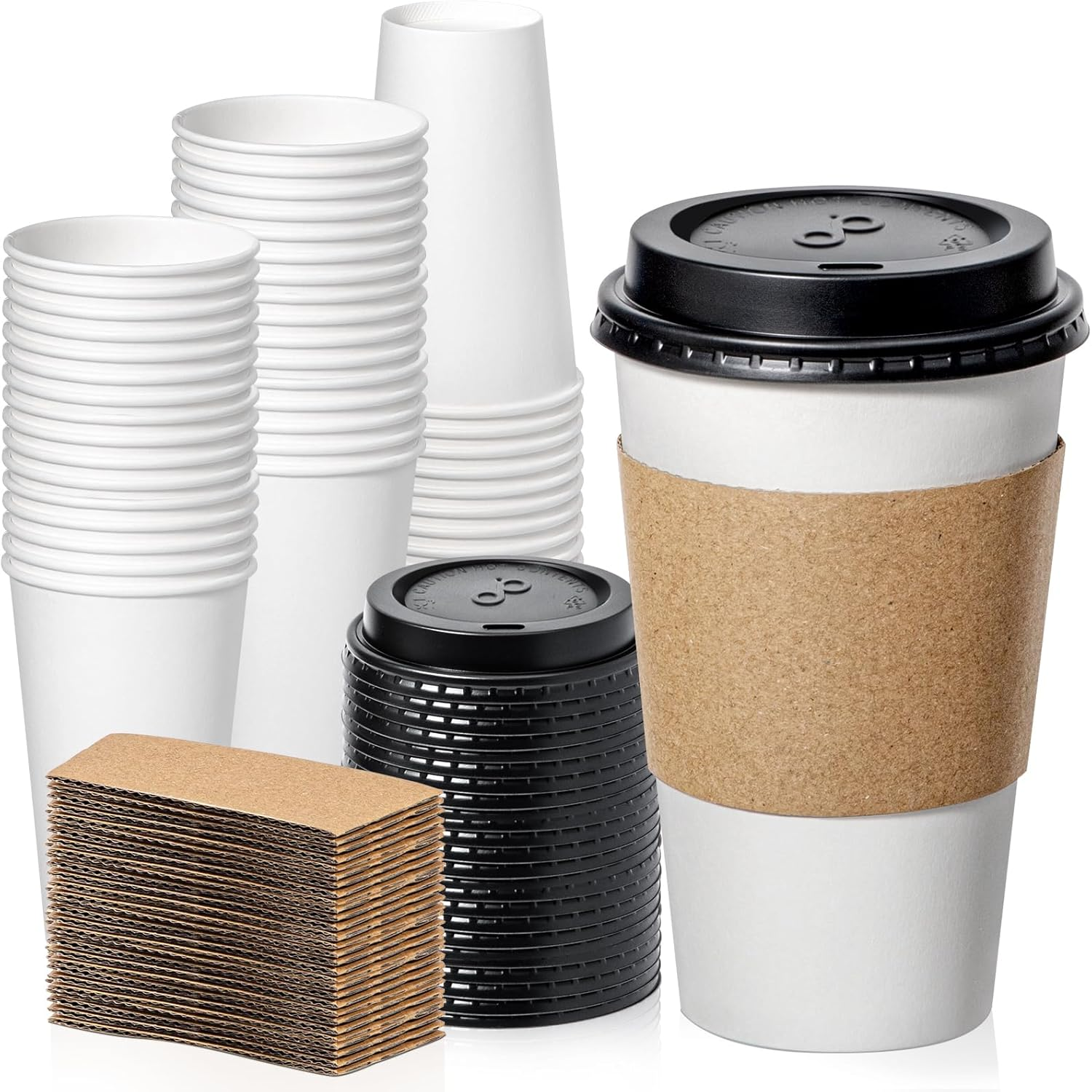 Vaso de papel blanco SKU-1