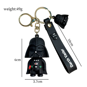 LC017 LC018 sevimli Kawaii SW uzay savaşları Darth Vader Maul klon Trooper anahtarlık Palpatine özel 3D dekoratif anahtarlık anahtarlık - Product Image 6