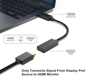 Adaptador Moread DisplayPort (DP) a HDMI, puerto de pantalla unidireccional chapado en oro Convertidor de pantalla de PC a HDMI (macho a hembra) - Product Image 6