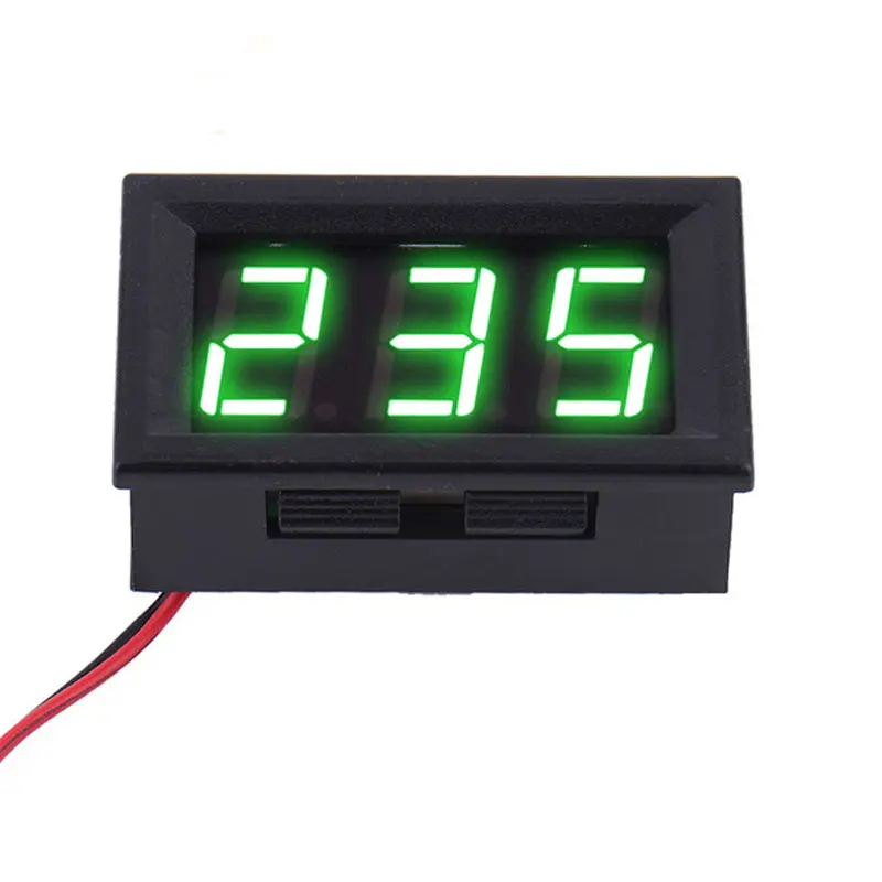 0.56 "Mini LED Display Digitale Voltmetro Detector DC 0-200V di Tensione di Misura Gamma di 3 Fili Display Verde tester di tensione