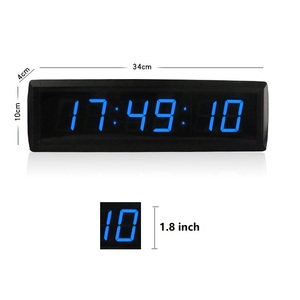 Per interni 1.8 pollici LED blu orologio da parete digitale multifunzione numero di Display elettronico conto alla rovescia con telecomando - Product Image 2