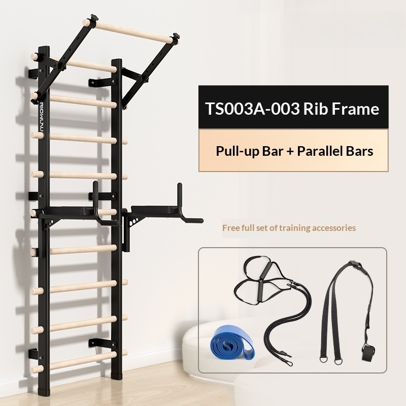 Black Oak Stall Bar Unit + Pull-up Bar + Dip Bar