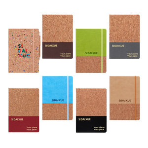 A5 Journal cartonato personalizzato stampato Notebook con anello a penna e fascia elastica - Product Image 1
