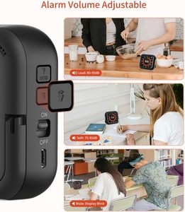 Digital Visual <strong>Timer</strong> Rechargeable Countdown <strong>Timer</strong> with VA <strong>Display</strong> Clear Digits Adjustable Volume and Brightness Magnetic - Product Image 5