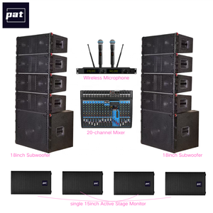 Hot Khuyến mãi giá rẻ âm thanh chuyên nghiệp thiết bị âm thanh đôi 10inch hoạt động dòng mảng Loa Set cho đám cưới/nhà thờ - Product Image 1