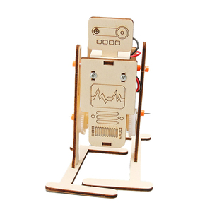 Diy Electric Biped Walking Robot Modellbau sätze Physikalische Wissenschaft Experiment Material paket Holz roboter Spielzeug für Kinder - Product Image 3
