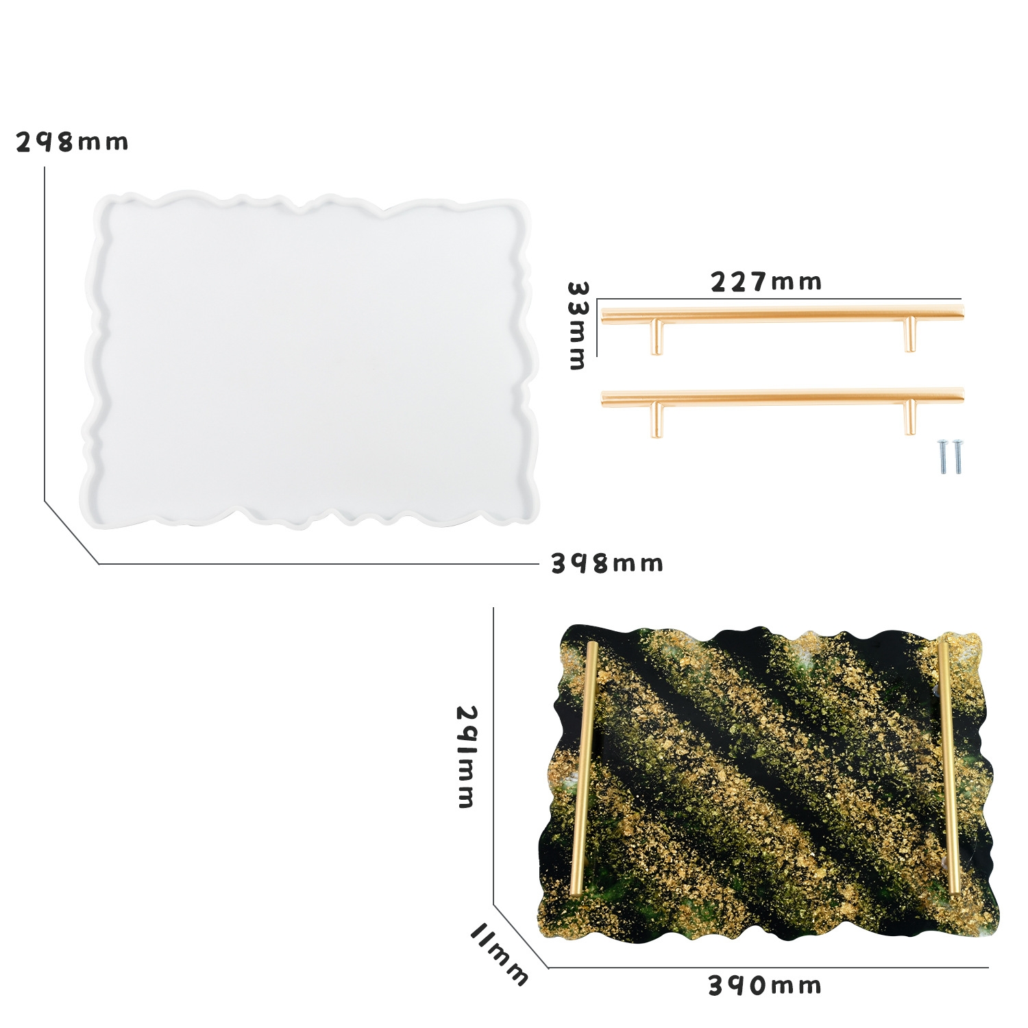 Moule de plateau irrégulier